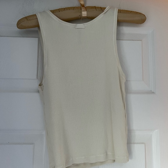 Skims Cotton Rib Tank in Bone | Size L - Picture 5 of 5